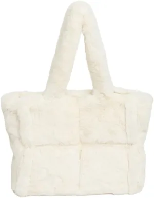 Large Capacity Soft Plush Bag for Women Winter Fleece Shoulder Purse Handbag Spacious for Shopping or Casual Outings