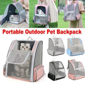 Large Foldable Breathable Portable Cat Dog Bag Outdoor Shoulder Pet Backpack
