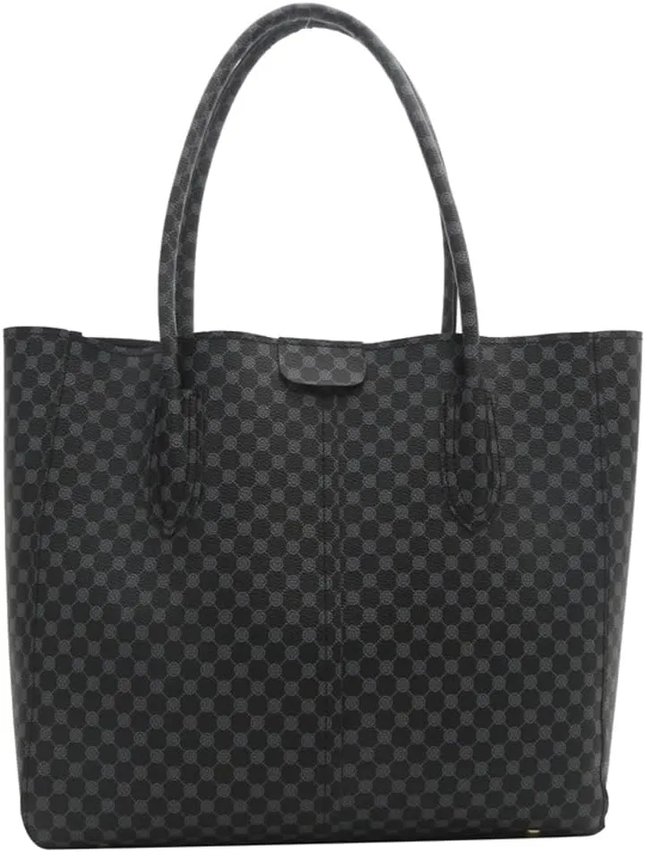 Large Vegan Leather Tote Bags Women Weekender Shoulder Bag Shopper Handbag Travel Purse