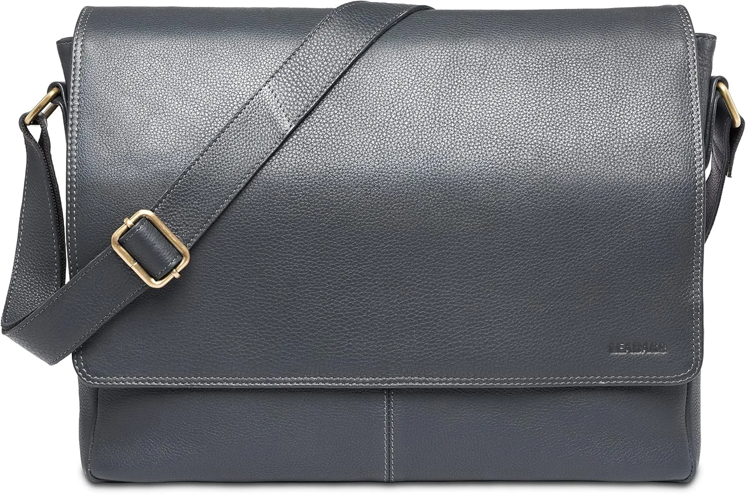 LEABAGS Leather Shoulder Bag for Men and Women | Laptop Bag up to 15" | Messenger Bag | Shoulder Bag | Work Bag | Handbag