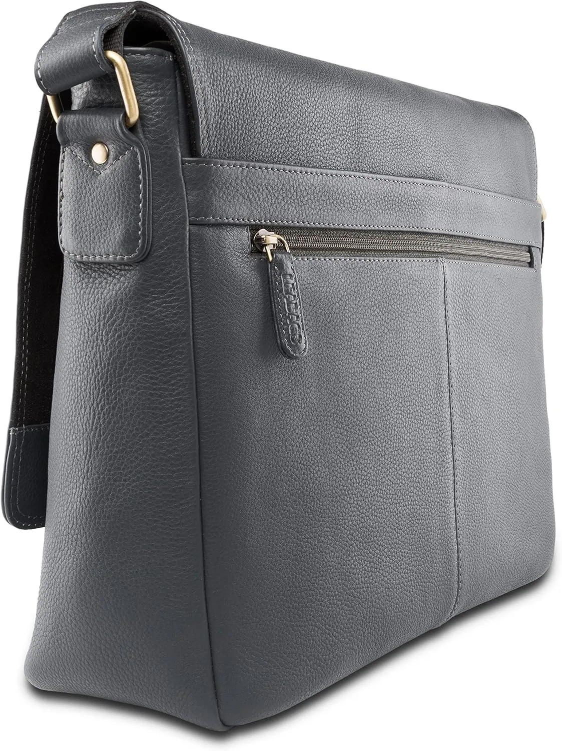 LEABAGS Leather Shoulder Bag for Men and Women | Laptop Bag up to 15" | Messenger Bag | Shoulder Bag | Work Bag | Handbag