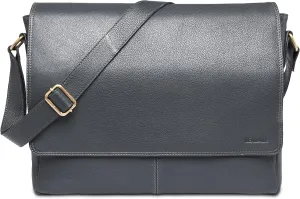 LEABAGS Leather Shoulder Bag for Men and Women | Laptop Bag up to 15" | Messenger Bag | Shoulder Bag | Work Bag | Handbag