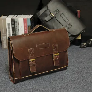 Leather Handbag briefcase men classic single shoulder bag