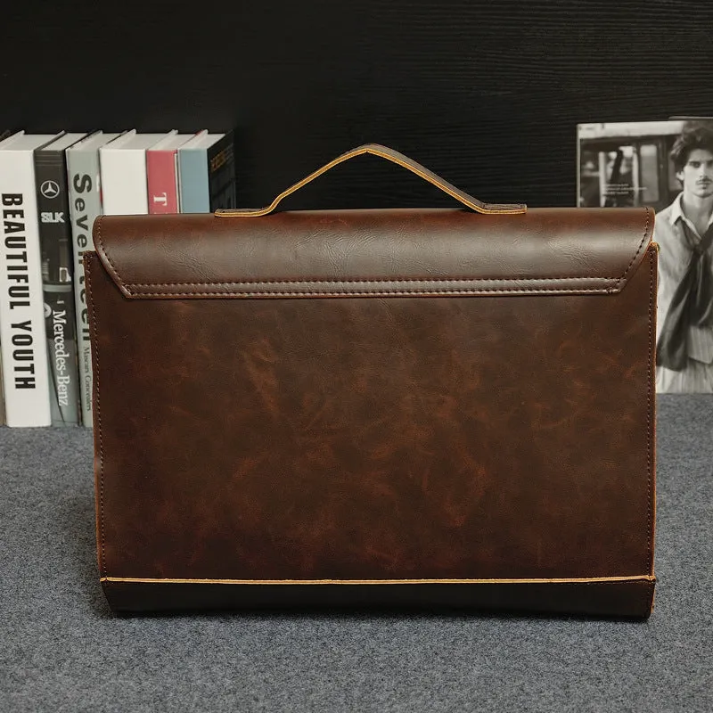 Leather Handbag briefcase men classic single shoulder bag