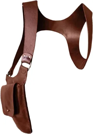 Leather Hidden Underarm Shoulder Bag Mobile Phone Bag Shoulder Wallet Concealed Pack for Steampunk Parties Shopping Outdoor