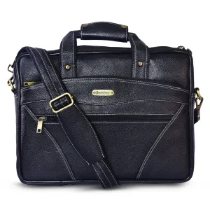 Leather Laptop Bag 36802 (BLACK)