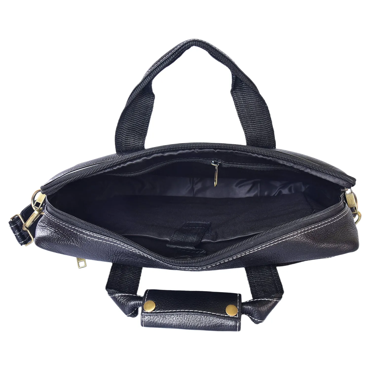 Leather Laptop Bag 36802 (BLACK)