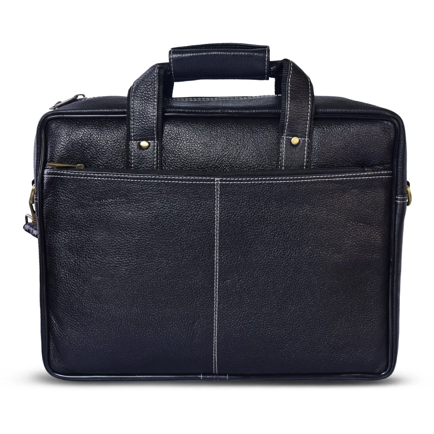 Leather Laptop Bag 36802 (BLACK)