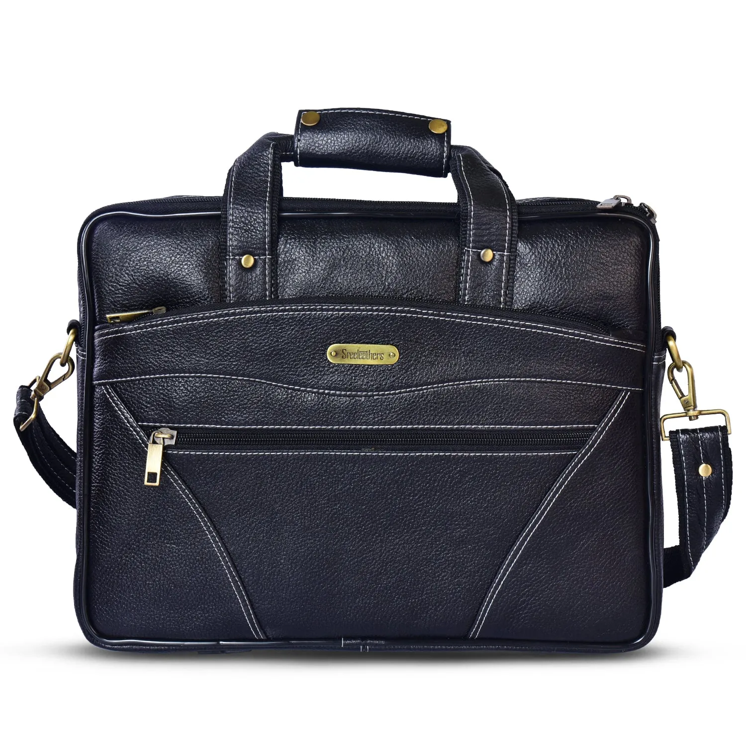 Leather Laptop Bag 36802 (BLACK)