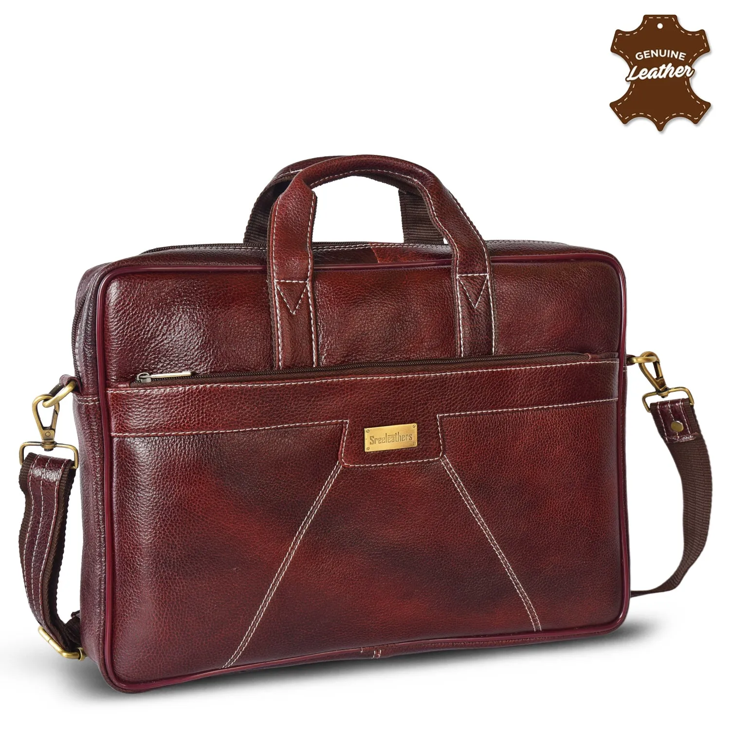 Leather Laptop Bag 36824 (Brown)