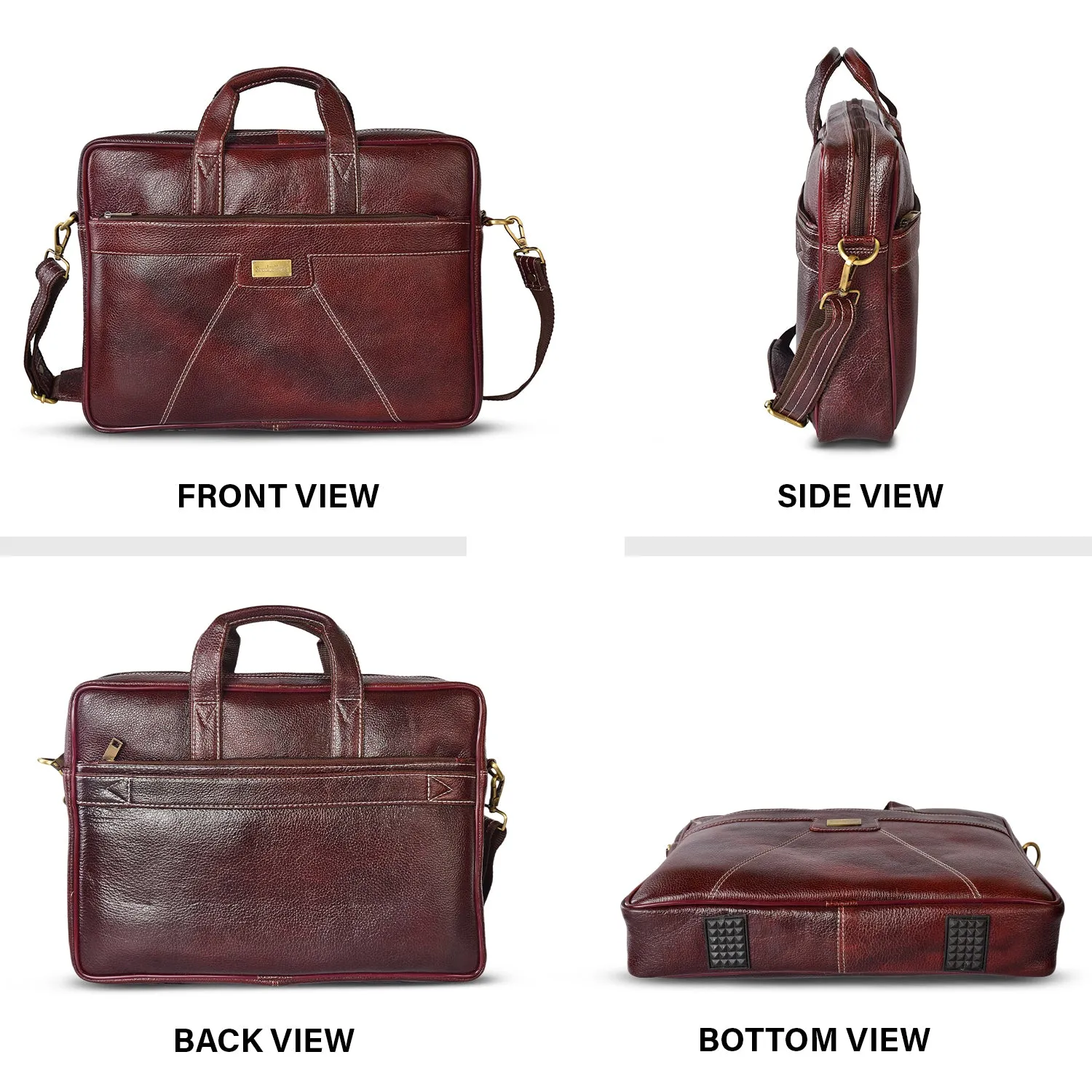 Leather Laptop Bag 36824 (Brown)