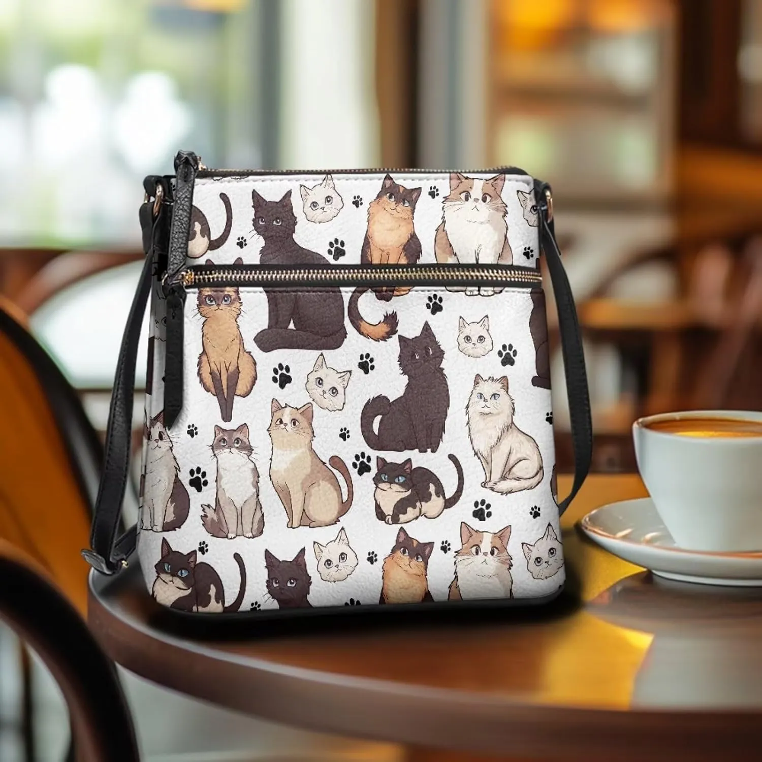Leather Purses for Women, Leather Hobo Bags for Women Vintage Travel Sling Purse Multi Pockets Shoulder Bag