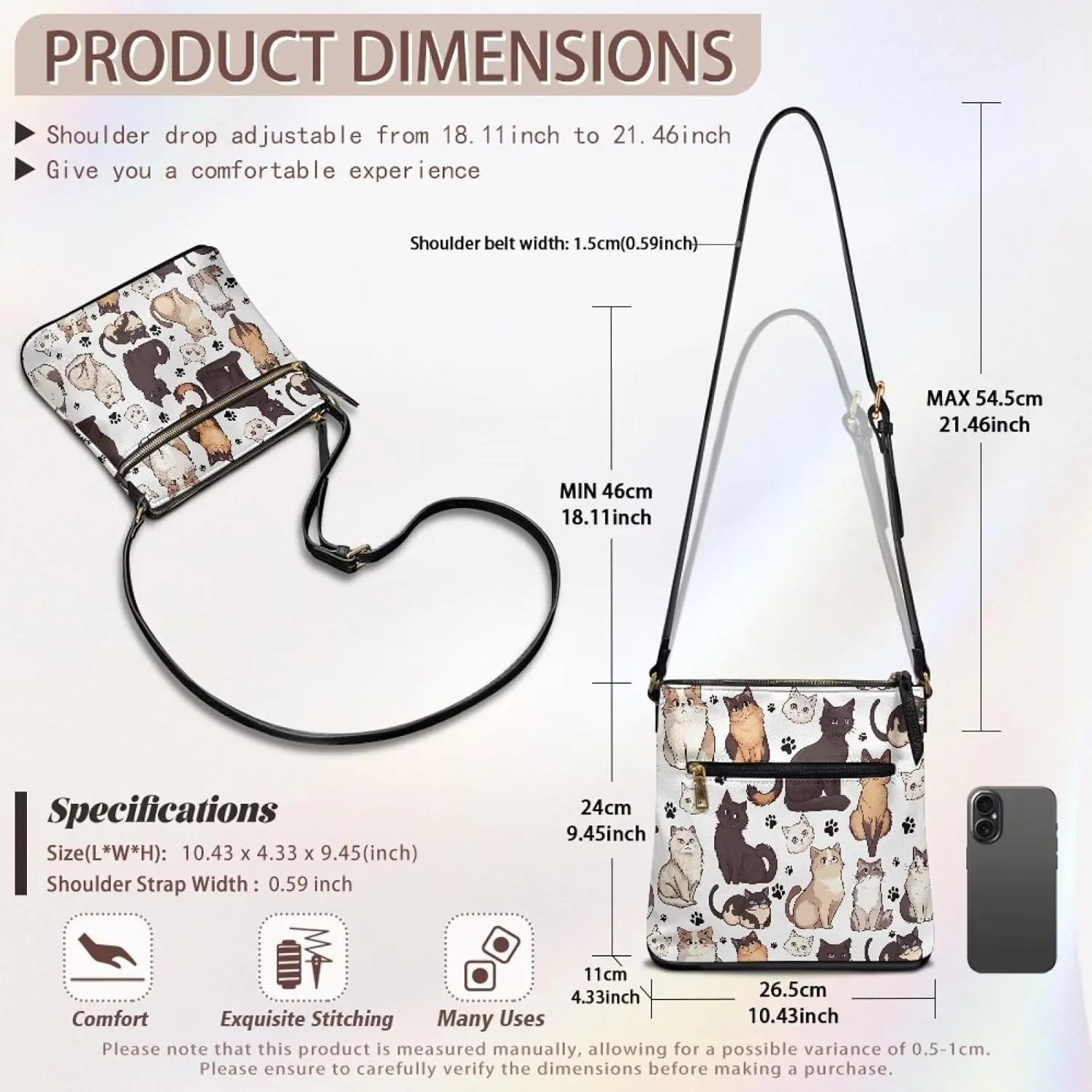 Leather Purses for Women, Leather Hobo Bags for Women Vintage Travel Sling Purse Multi Pockets Shoulder Bag