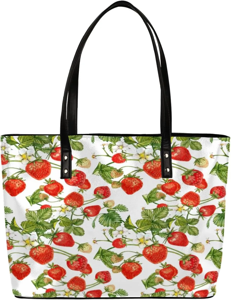 Leather Tote Bag for Women Fashion Shoulder Bag Purses and Handbags Large Capacity Satchel Bags for Work Travel