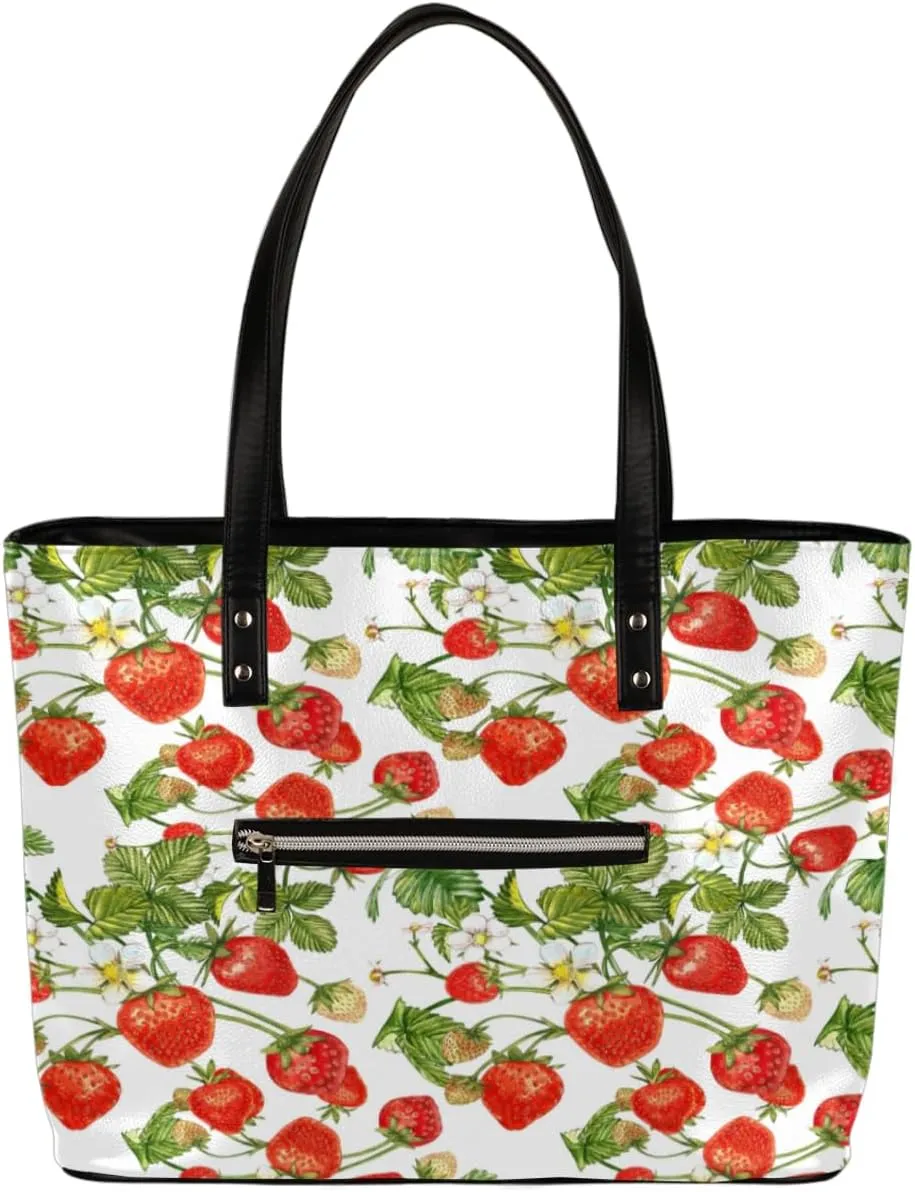 Leather Tote Bag for Women Fashion Shoulder Bag Purses and Handbags Large Capacity Satchel Bags for Work Travel