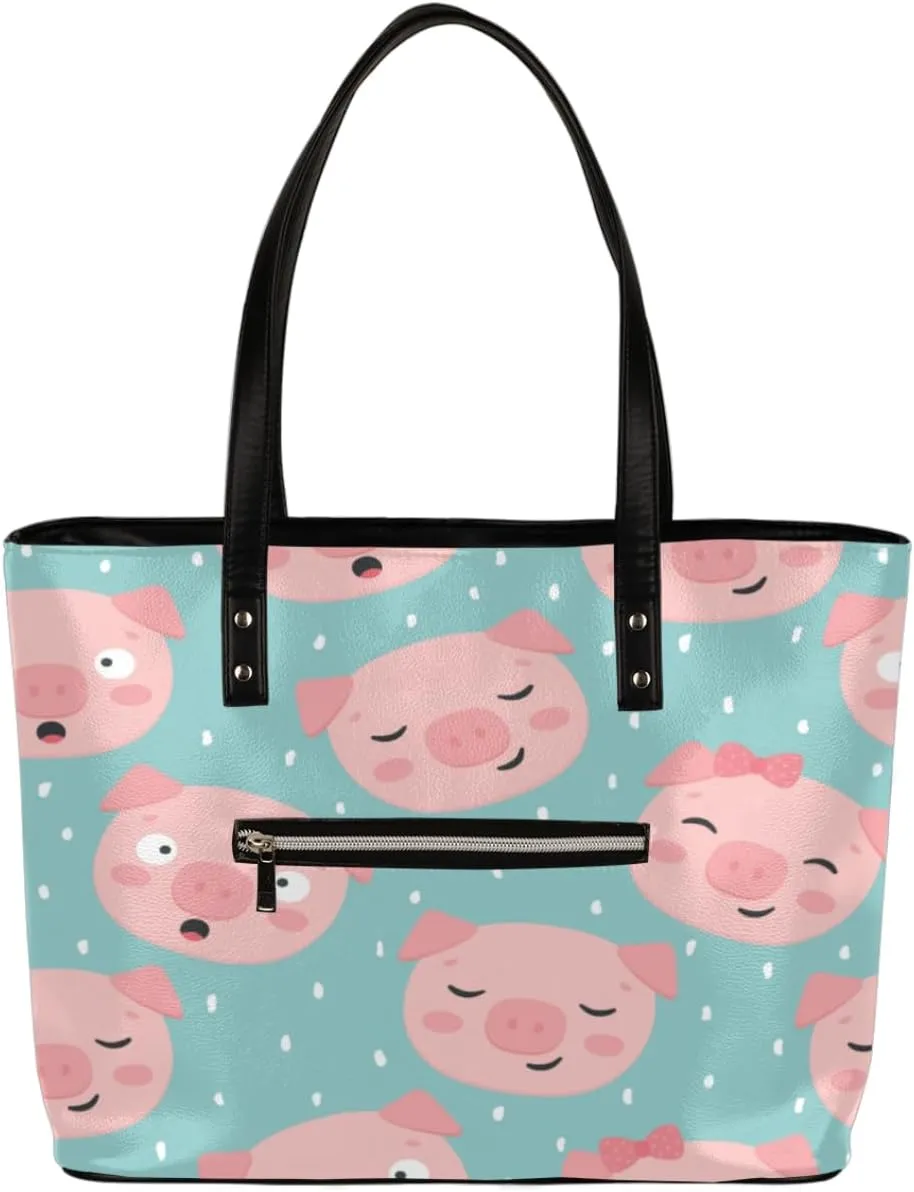 Leather Tote Bag for Women Fashion Shoulder Bag Purses and Handbags Large Capacity Satchel Bags for Work Travel