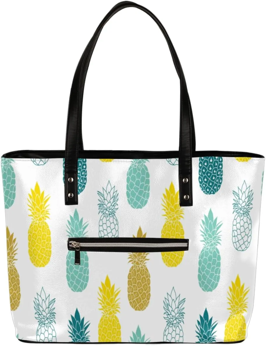 Leather Tote Bag for Women Fashion Shoulder Bag Purses and Handbags Large Capacity Satchel Bags for Work Travel