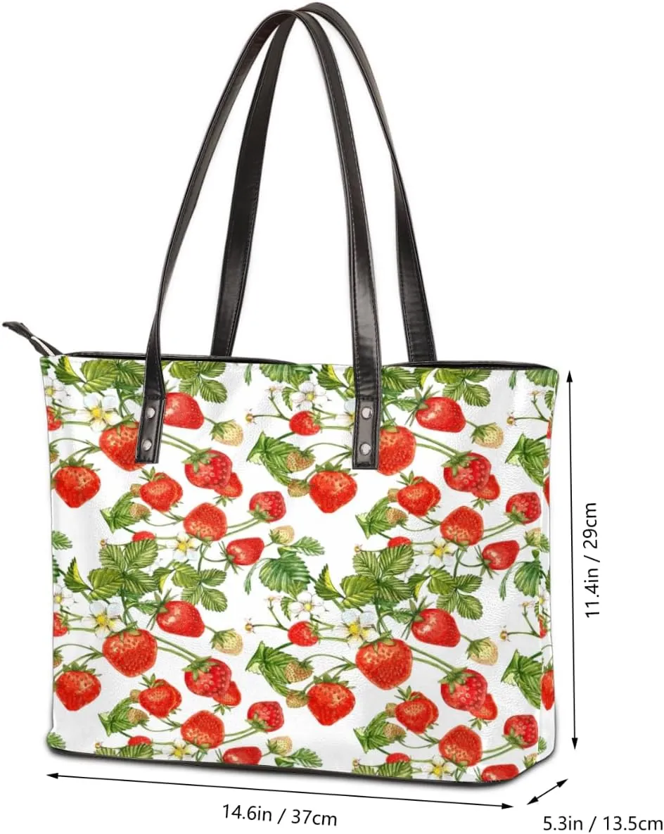 Leather Tote Bag for Women Fashion Shoulder Bag Purses and Handbags Large Capacity Satchel Bags for Work Travel