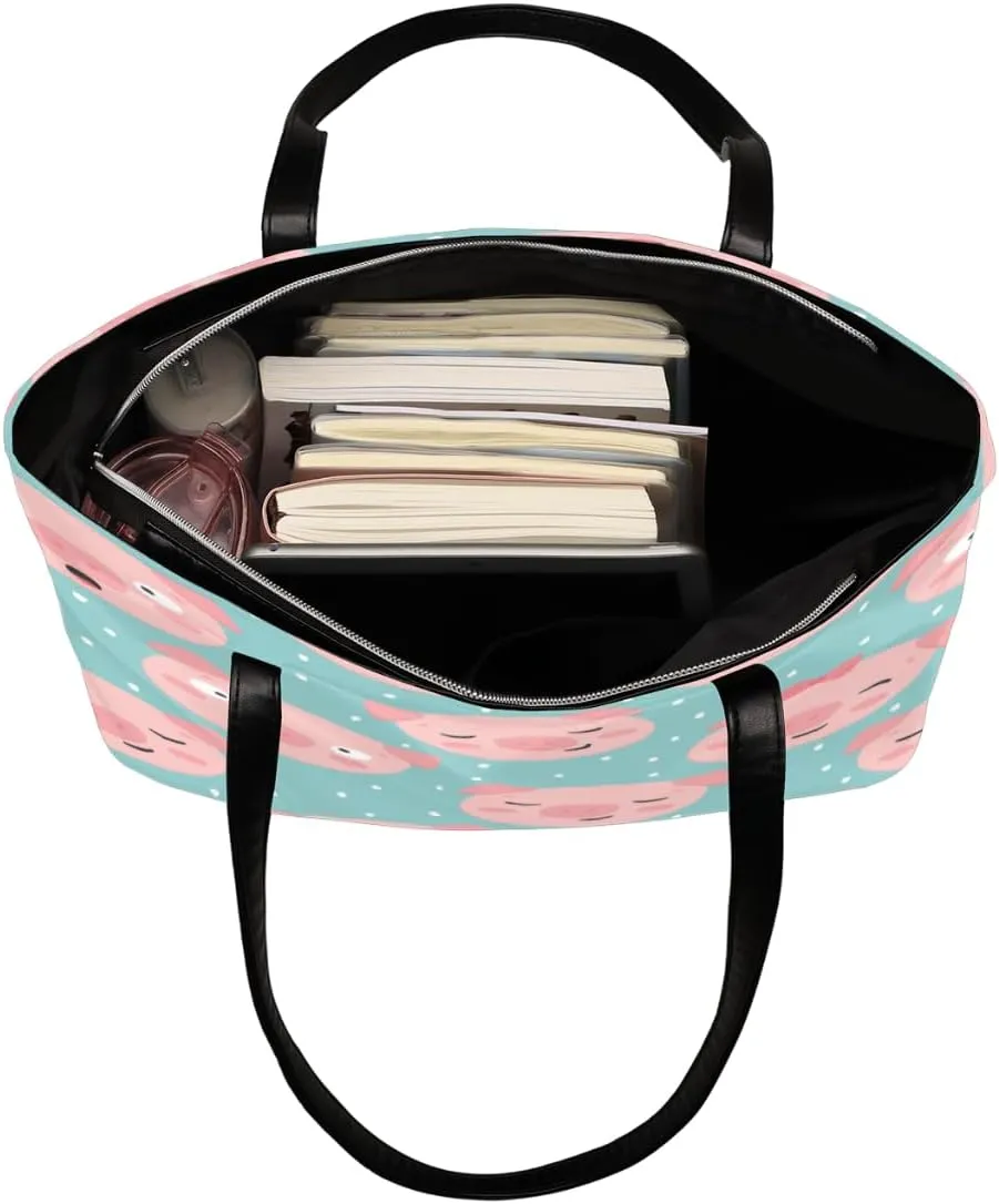 Leather Tote Bag for Women Fashion Shoulder Bag Purses and Handbags Large Capacity Satchel Bags for Work Travel