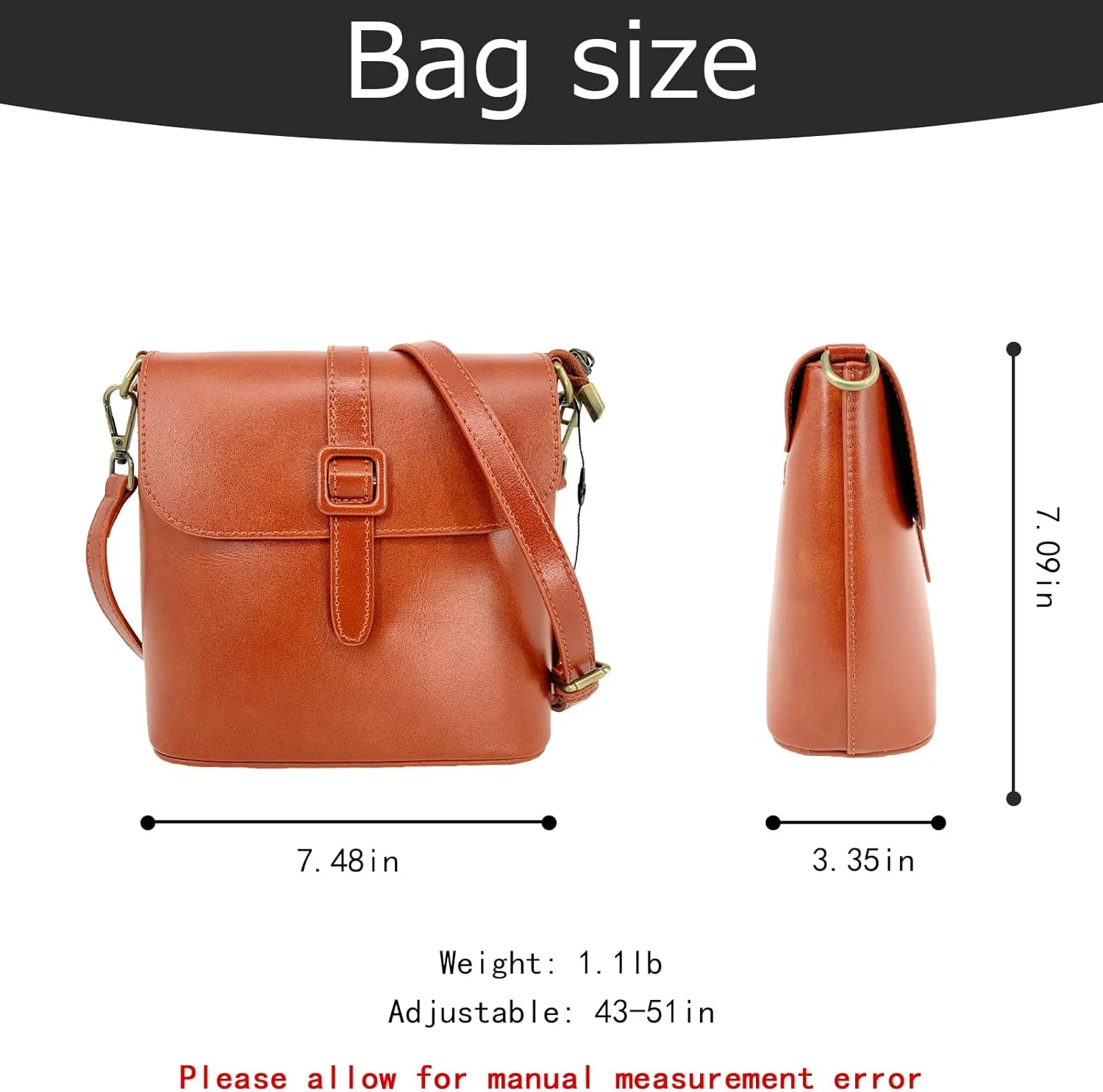Leather Tote Bags for Women Genuine Leather Crossbody Tote Purse with Zipper Shoulder Bag Small