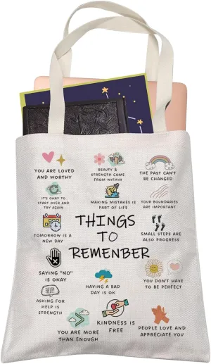 LEVLO Positive Affirmations Anxiety Relief Teacher Psychologist Gift Things To Remenber Shopping Bag