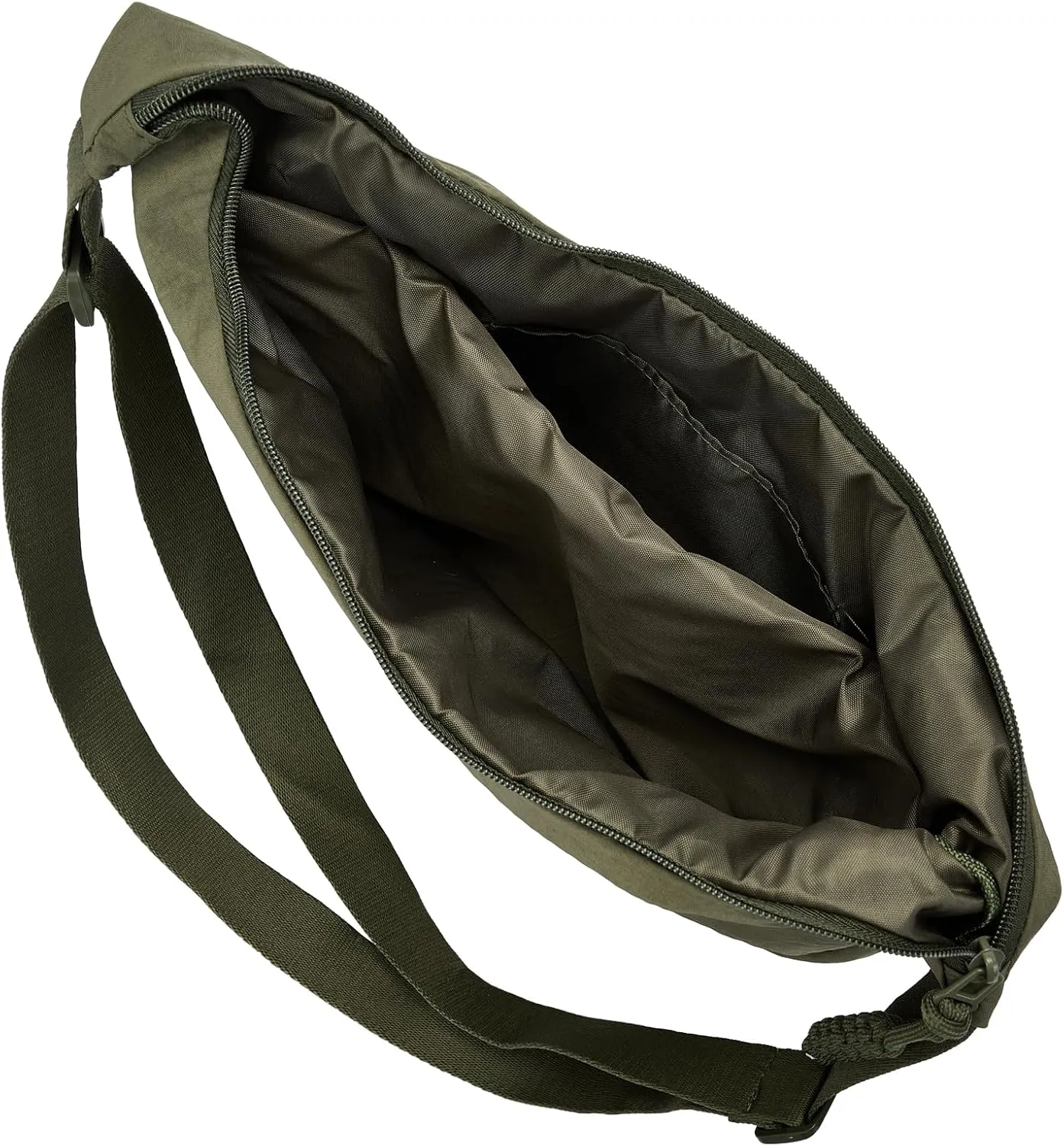 Lightweight Nylon Crossbody Bag for Women & Men - Multi-Pocket Moon Dumpling Sling Bag