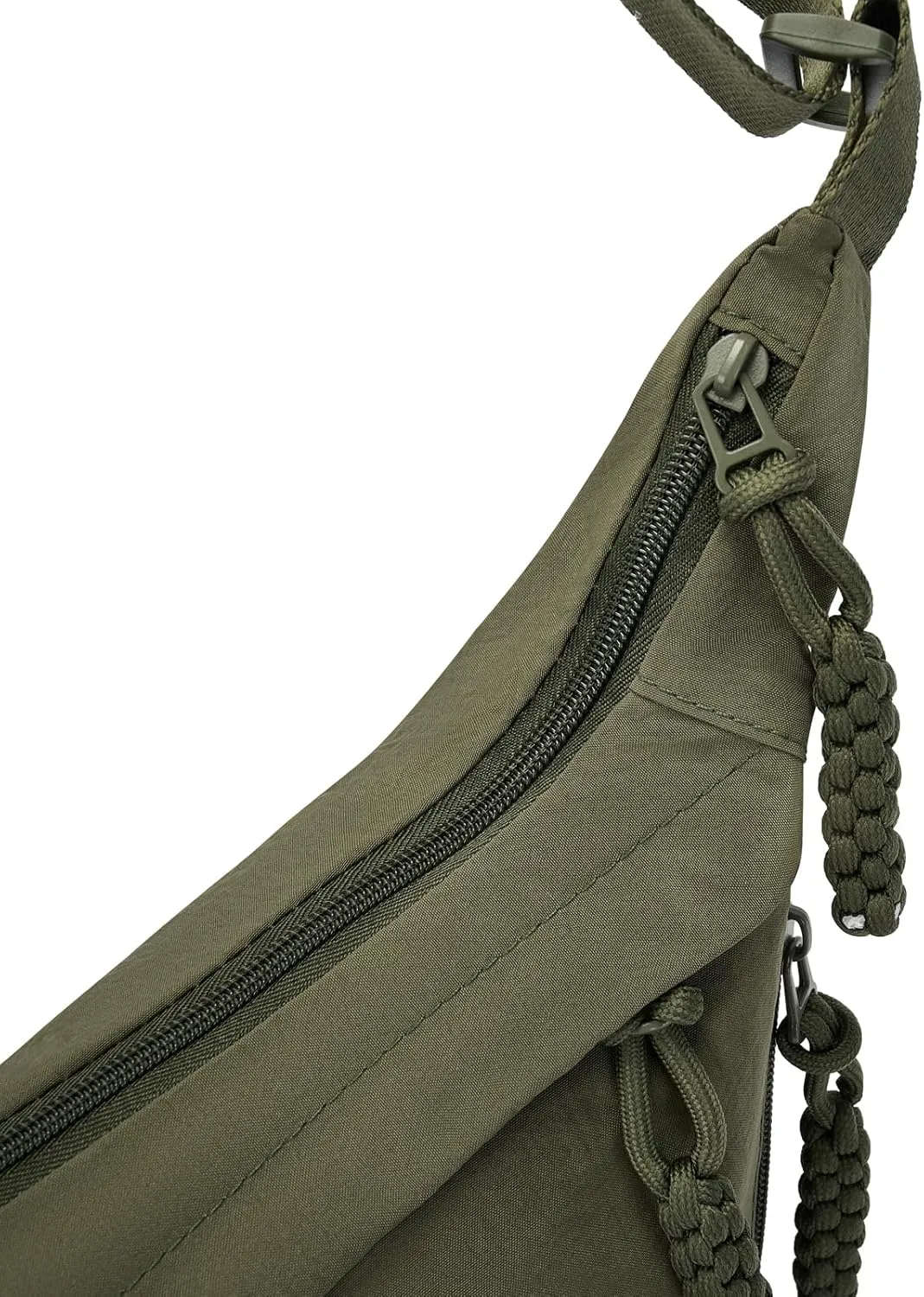 Lightweight Nylon Crossbody Bag for Women & Men - Multi-Pocket Moon Dumpling Sling Bag