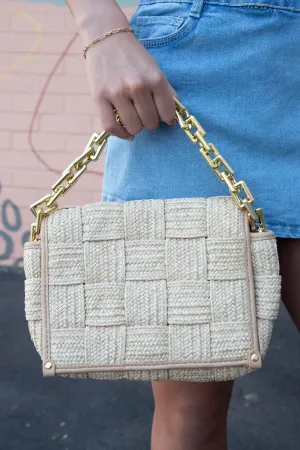 Lilliana Straw Woven Bag, Natural