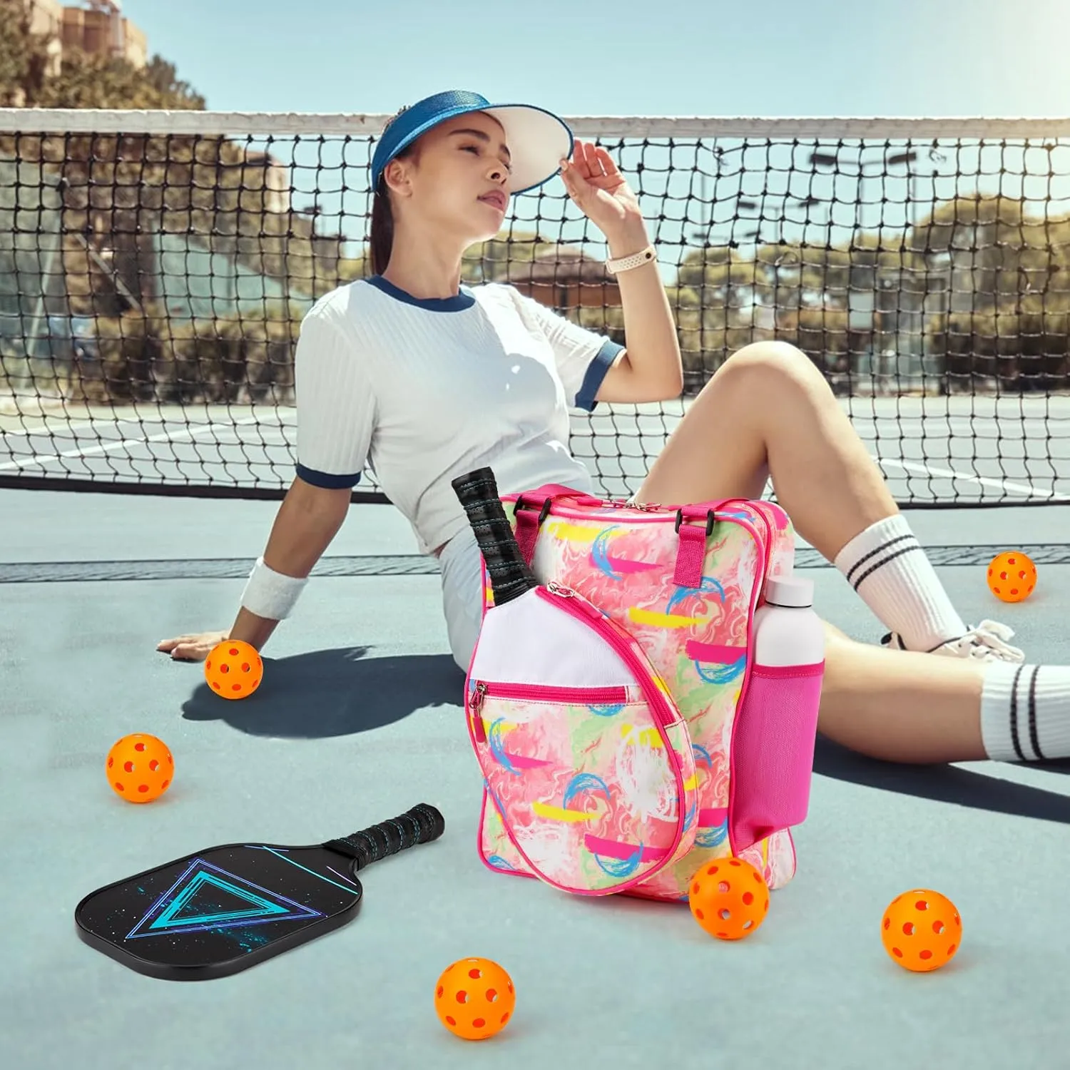 Lily queen Pickleball Bag Sport Pickleball Shoulder Bag for Women Men - Casual Rackets Bags