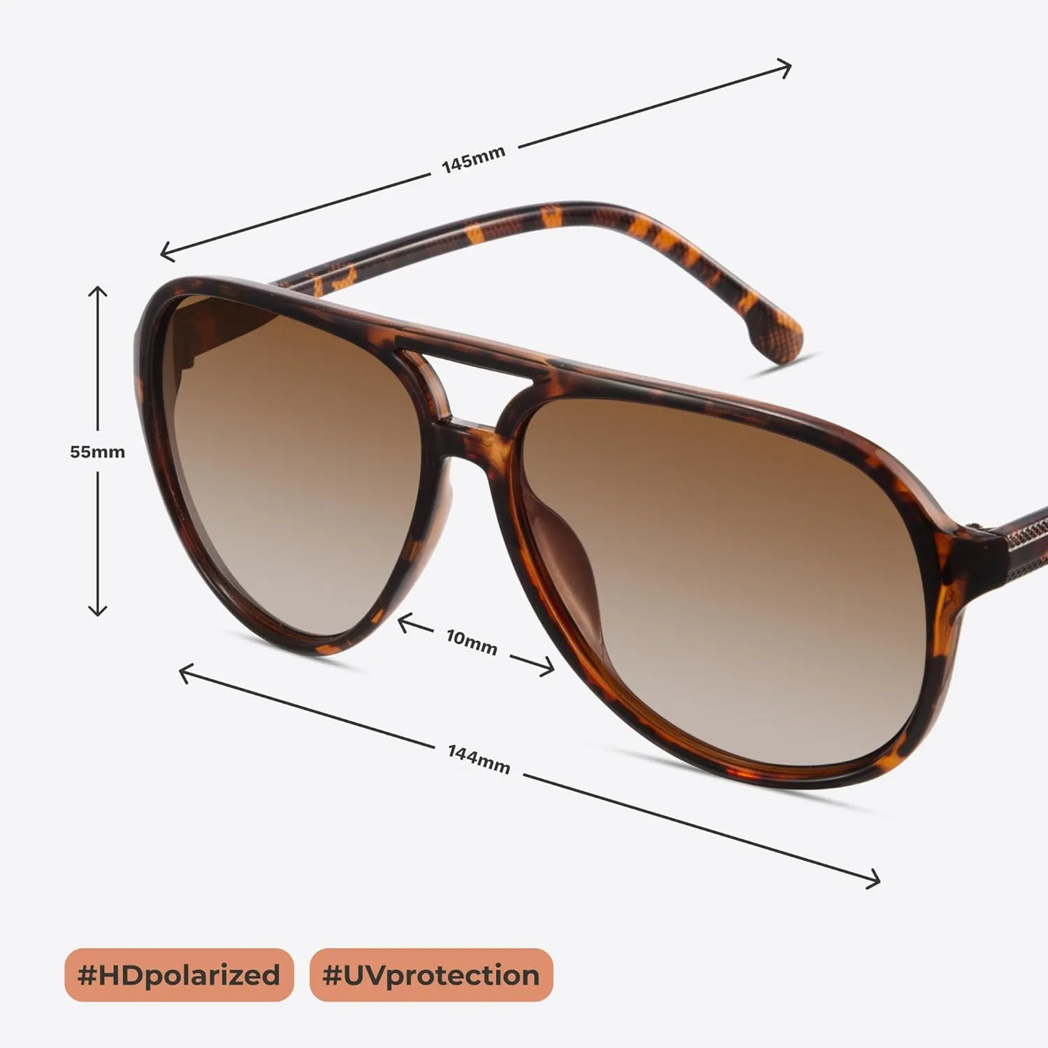 livho Trendy Polarized Aviator Sunglasses Women Men, Retro Sun Glasses for Women Men 2025, Oversized UV Protection Shades