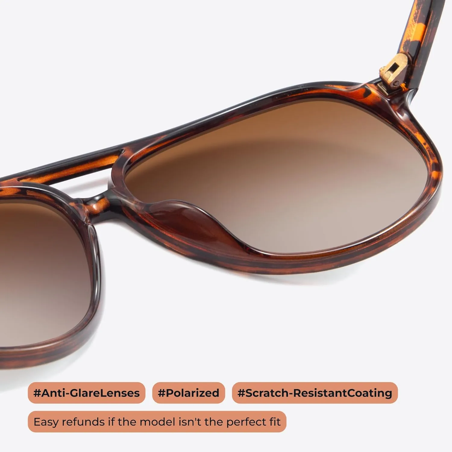 livho Trendy Polarized Aviator Sunglasses Women Men, Retro Sun Glasses for Women Men 2025, Oversized UV Protection Shades