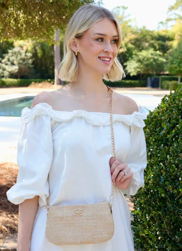 Livi Luxe – Natural Lattice Tan Crossbody