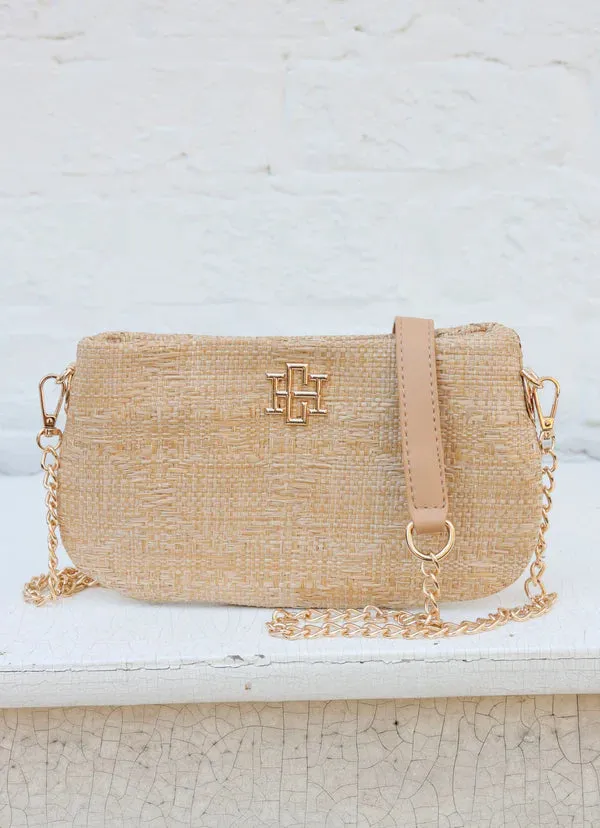 Livi Luxe – Natural Lattice Tan Crossbody