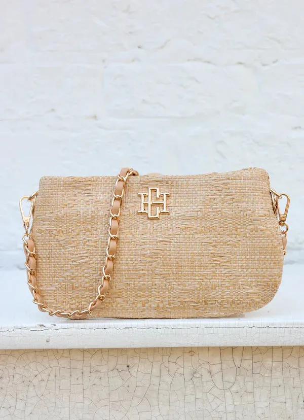 Livi Luxe – Natural Lattice Tan Crossbody