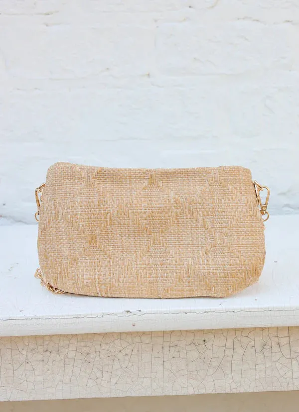 Livi Luxe – Natural Lattice Tan Crossbody