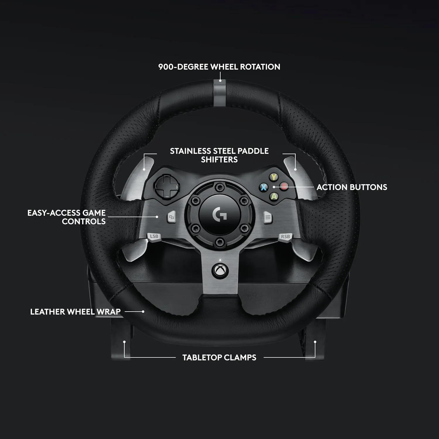 Logitech G920 Driving Force Racing Wheel and Pedals, Force Feedback   Logitech G Driving Force Shifter - Xbox Series X|S, Xbox One and PC, Mac - Black