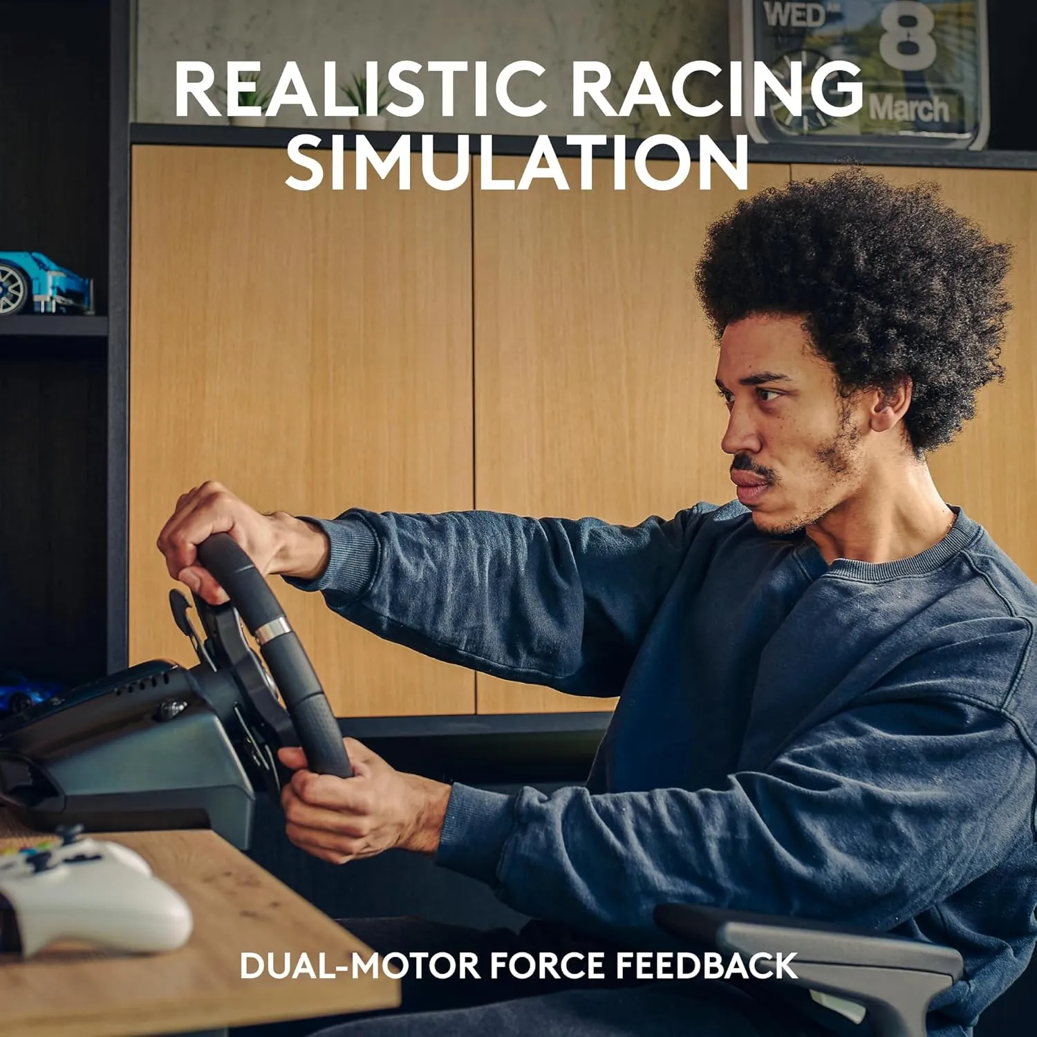 Logitech G920 Driving Force Racing Wheel and Pedals, Force Feedback   Logitech G Driving Force Shifter - Xbox Series X|S, Xbox One and PC, Mac - Black