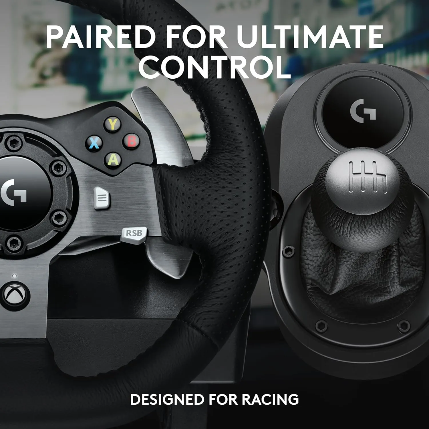 Logitech G920 Driving Force Racing Wheel and Pedals, Force Feedback   Logitech G Driving Force Shifter - Xbox Series X|S, Xbox One and PC, Mac - Black