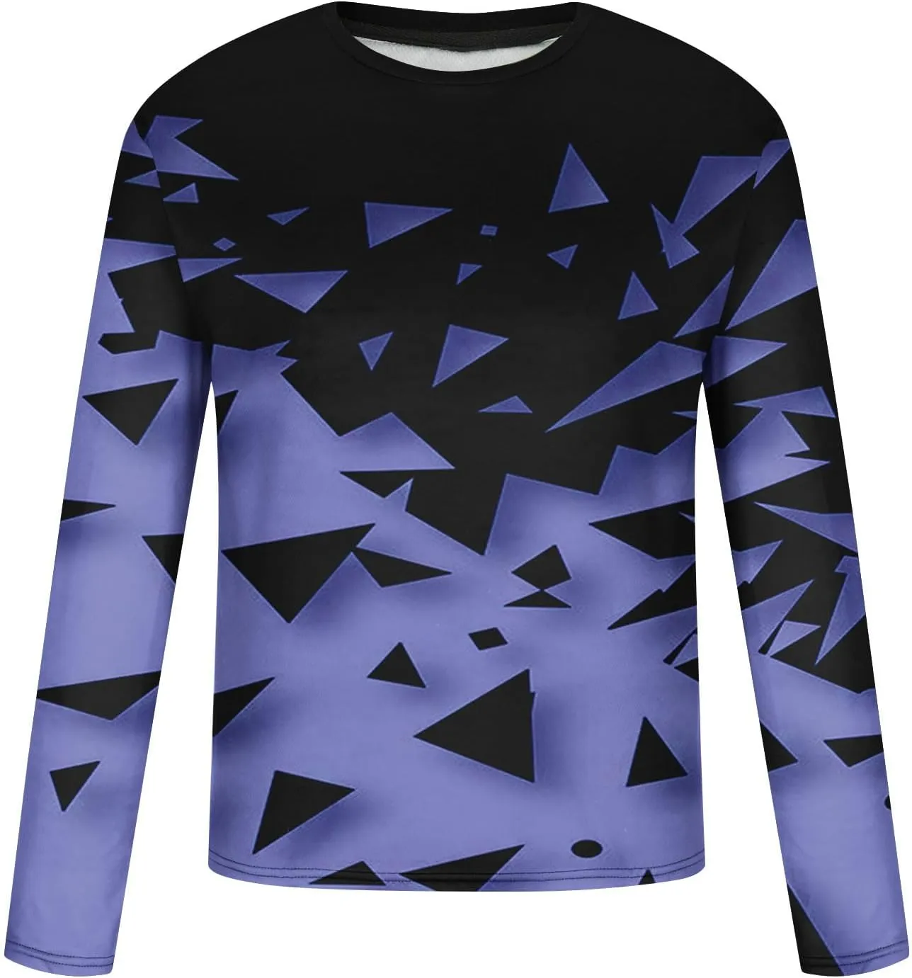 Long Sleeve Shirts for Men Funny 3D Print Graphic Tee Shirts Big and Tall Workout Tee Tops Casual Crewneck Sweatshirt