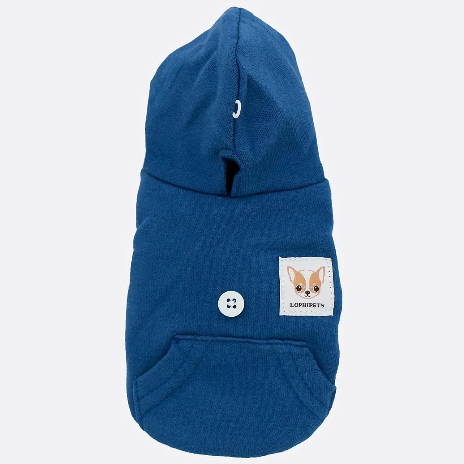 LOPHIPETS Dog Cotton Hoodies Sweatshirts for Small Dogs Chihuahua Puppy Clothes Cold Weather Coat-Navy/XXS
