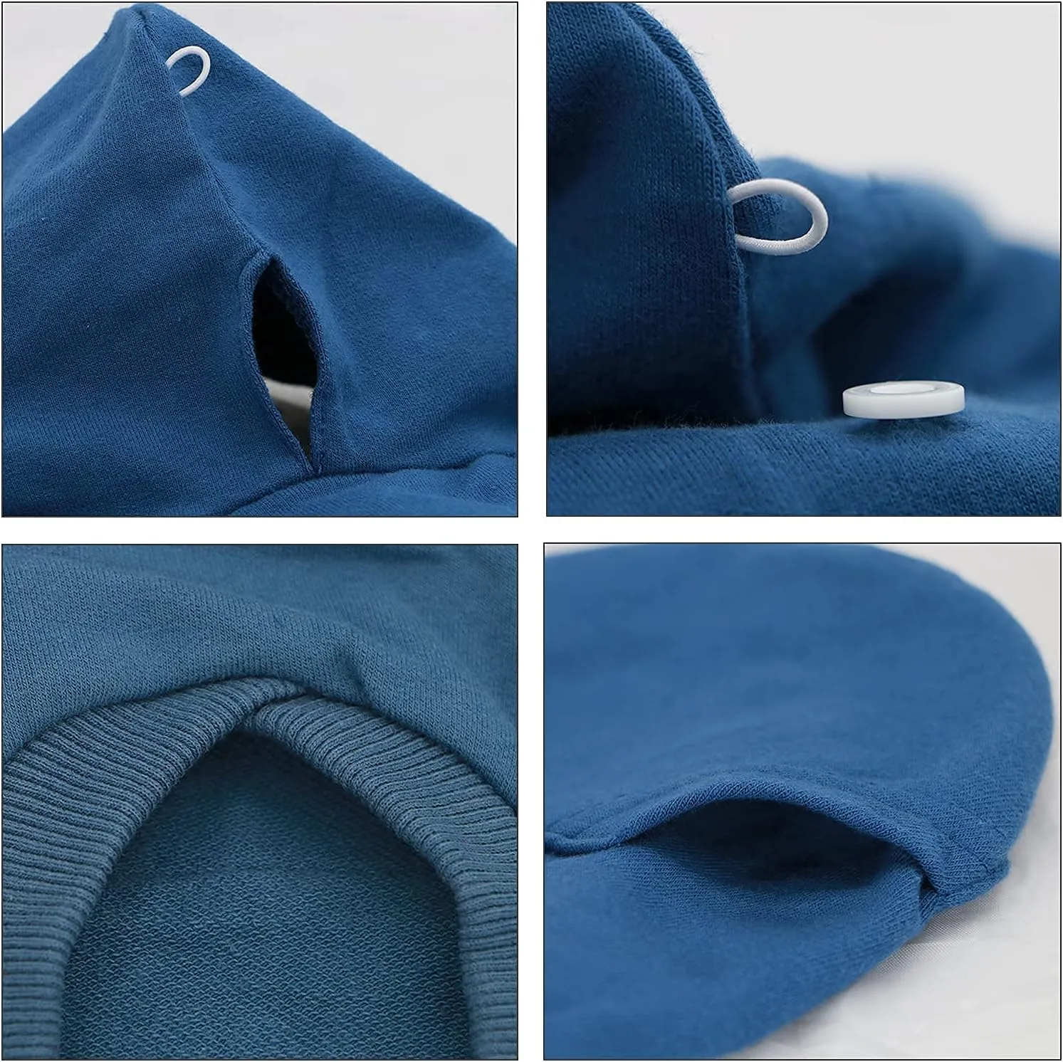 LOPHIPETS Dog Cotton Hoodies Sweatshirts for Small Dogs Chihuahua Puppy Clothes Cold Weather Coat-Navy/XXS