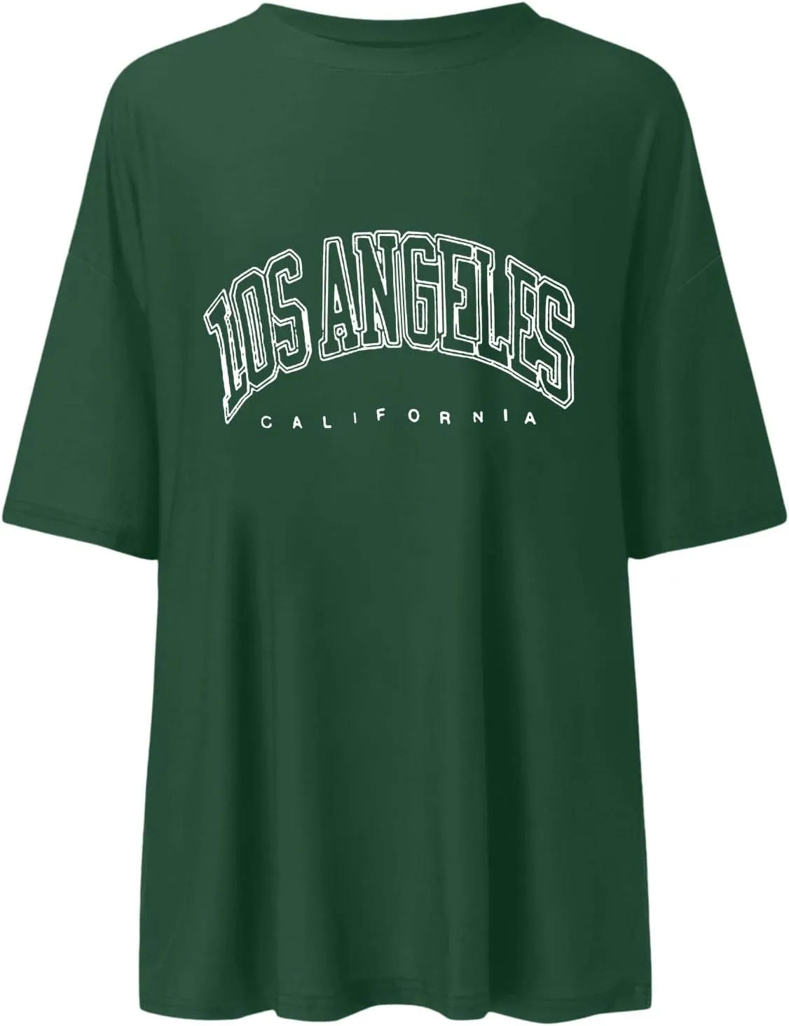 Los Angeles California T Shirts for Women 2025 Oversized Workout Cute Loose Fit Tops Trendy Half Sleeve Tshirt Summer