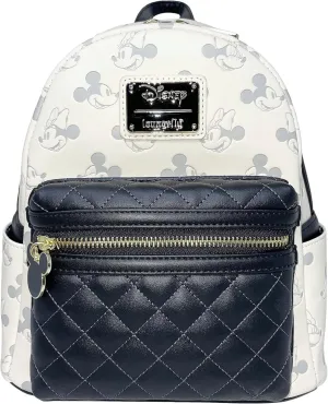 Loungefly Disney Mickey and Minnie Mouse Allover Debossed Womens Double Strap Shoulder Bag Purse