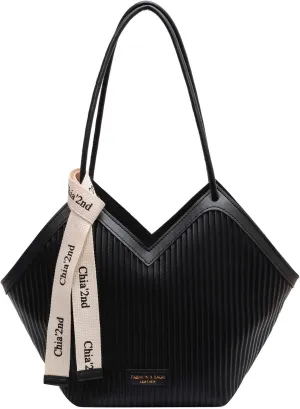 Love Heart Shape PU Artificial Leather Tote Bag for Women's Fashion Shoulder Bag and Satchel