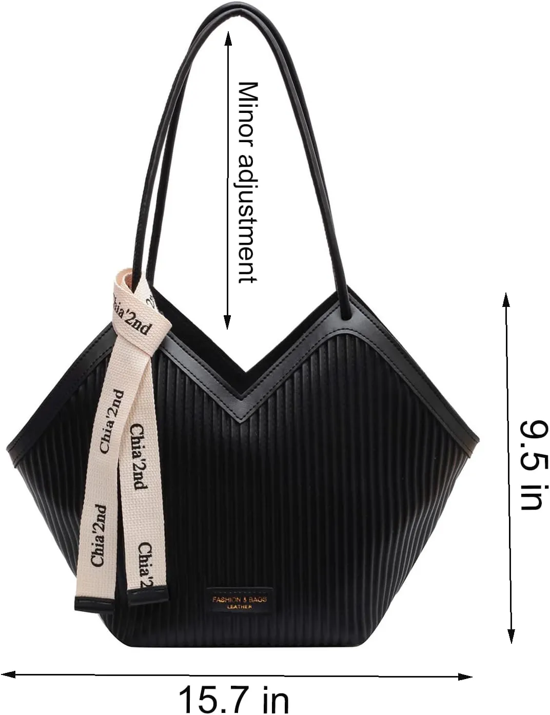 Love Heart Shape PU Artificial Leather Tote Bag for Women's Fashion Shoulder Bag and Satchel