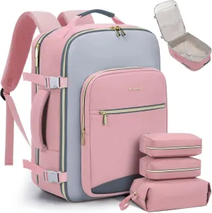 LOVEVOOK 50L Carry on Backpack for Women & Men with 3 Packing Cubes, Large Travel Backpack for Airplanes, TSA Personal Item Travel Bag with Laptop Pocket, Travels Essentials Airline Approved
