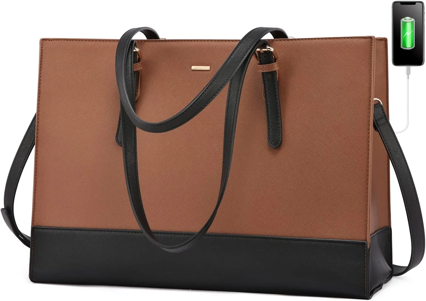 LOVEVOOK Laptop Tote for Women, Fashion Computer Bag 15.6 Inch Large Handbag, Shoulder Bag Purse for Business Work