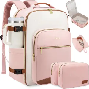 LOVEVOOK Large Travel Backpack for Women & Men, 40L Carry on Backpack for Airplanes, TSA Personal Item Travel Bag fits 17" Laptop, Waterproof Travel Essentials Airline Approved with 3 Packing Cubes