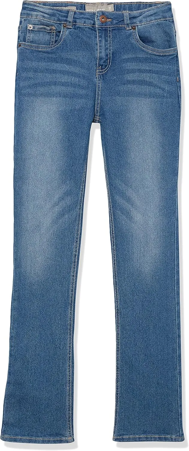 Lucky Brand Girls' Bootcut Fit Stretch Denim Jean with Zipper Closure & Pocket S