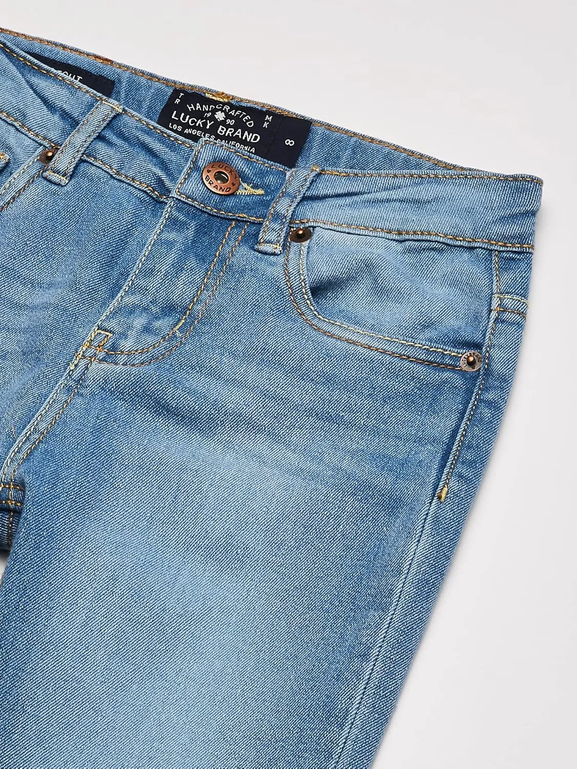 Lucky Brand Girls' Bootcut Fit Stretch Denim Jean with Zipper Closure & Pocket S
